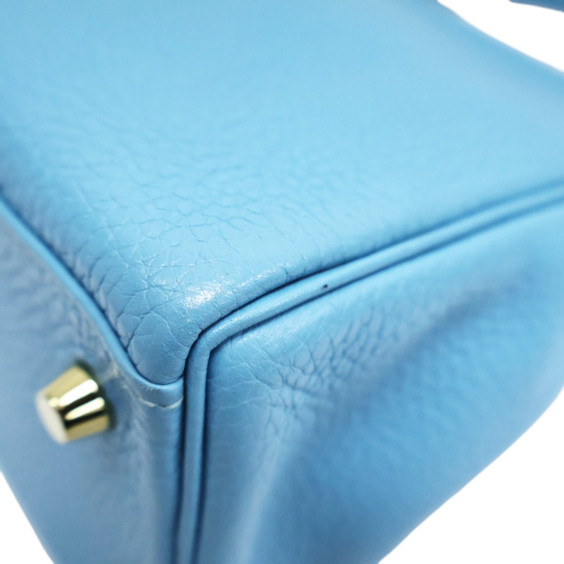 北方藍 Clemence牛皮 Kelly 28 凱莉包 兩用包 D刻 金扣 (無鑰匙/掛鎖)【HERMES 愛馬仕】-11