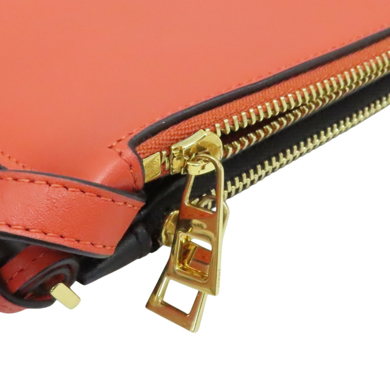 紅/黑色 牛皮 Gate Double Zip Pouch 肩背包 113.54.Z43【LOEWE 羅威】 113.54.Z43-11
