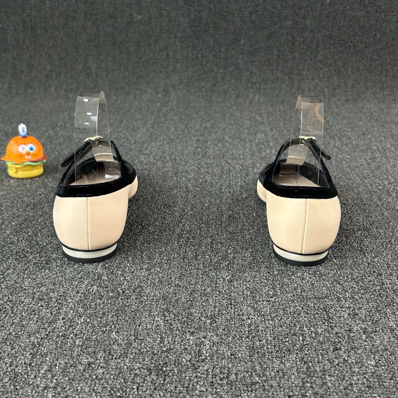 Chanel香奈兒拼色低跟鞋 尺碼：37.5 已貼底 🧡-4