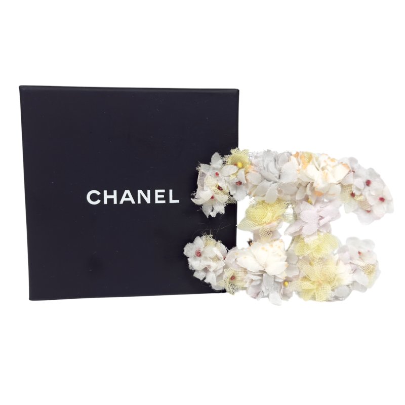 CHANEL 中古 CC 花卉 胸針-1