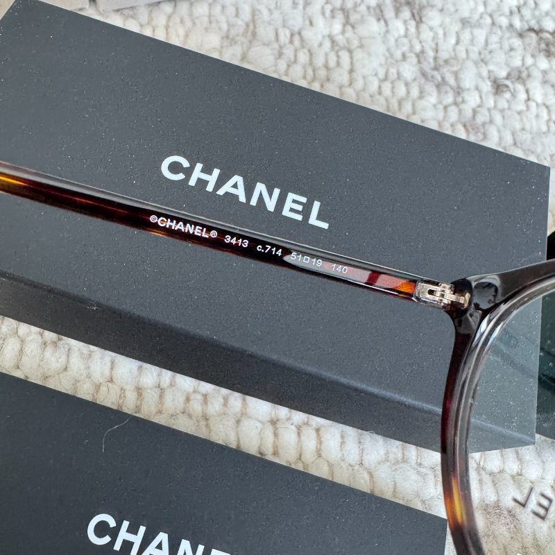 Chanel  CH3413C714 平光眼鏡玳瑁色 全新全配-4