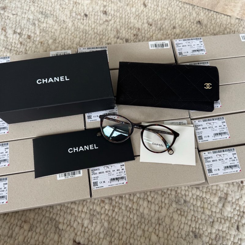 Chanel  CH3413C714 平光眼鏡玳瑁色 全新全配-6