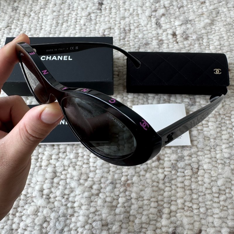 Chanel💗王一博同款太陽眼鏡 紫色字 CH5416 c1711s4 全新全配-1