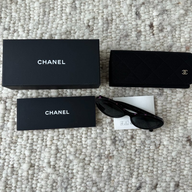 Chanel💗王一博同款太陽眼鏡 紫色字 CH5416 c1711s4 全新全配-2