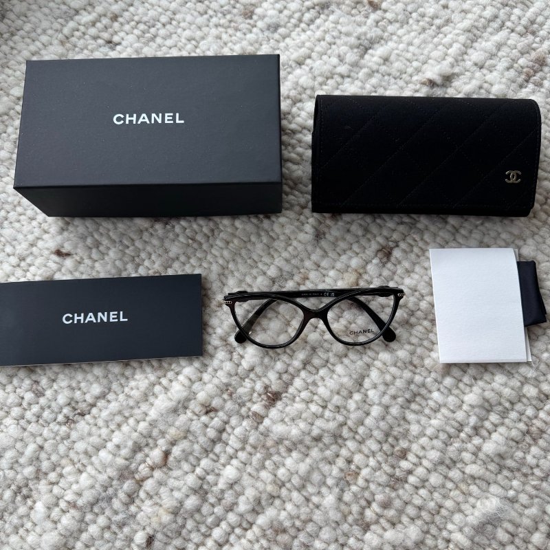 CHANEL CH3457平光眼鏡 全新全配-1