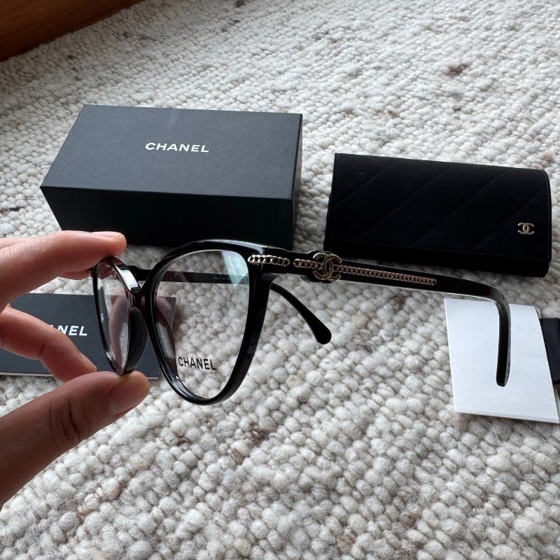 CHANEL CH3457平光眼鏡 全新全配-3