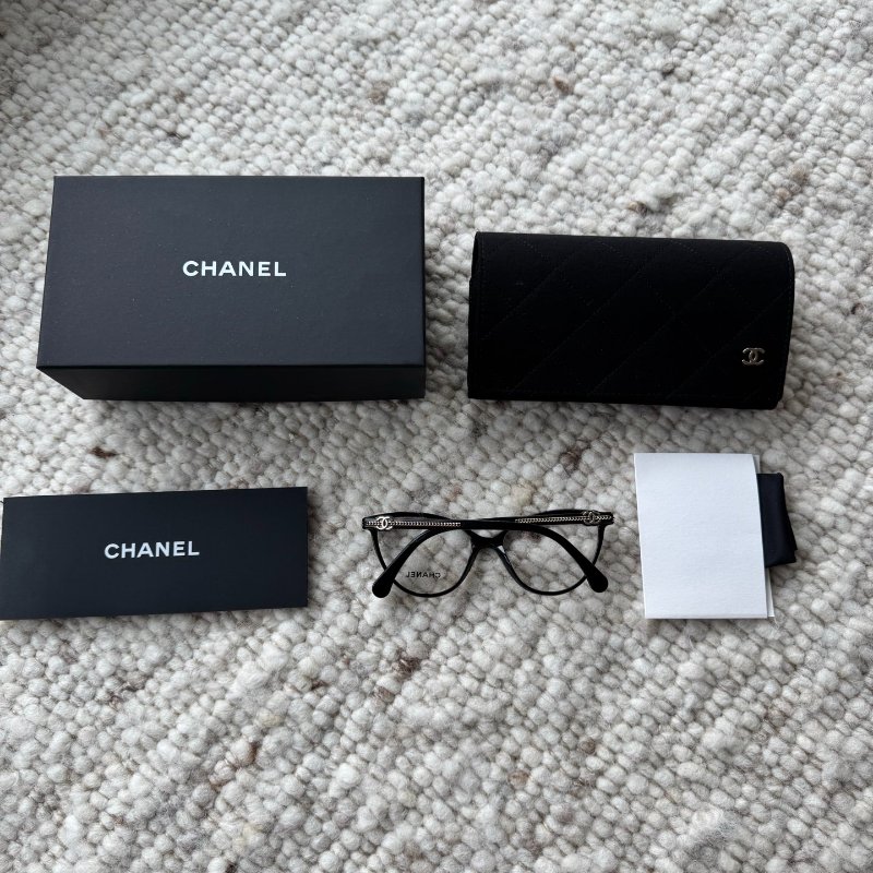 CHANEL CH3457平光眼鏡 全新全配-5