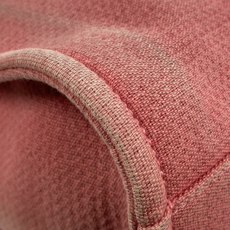 △ CHANEL 香奈兒 Pink Canvas Silver Tone Metal Deauville No.15 Chain Shoulder Bag 粉紅色帆布銀色金屬No.15鎖鏈肩背包-267010683-8