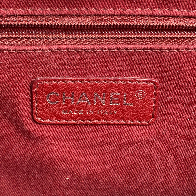△ CHANEL 香奈兒 Pink Canvas Silver Tone Metal Deauville No.15 Chain Shoulder Bag 粉紅色帆布銀色金屬No.15鎖鏈肩背包-267010683-14