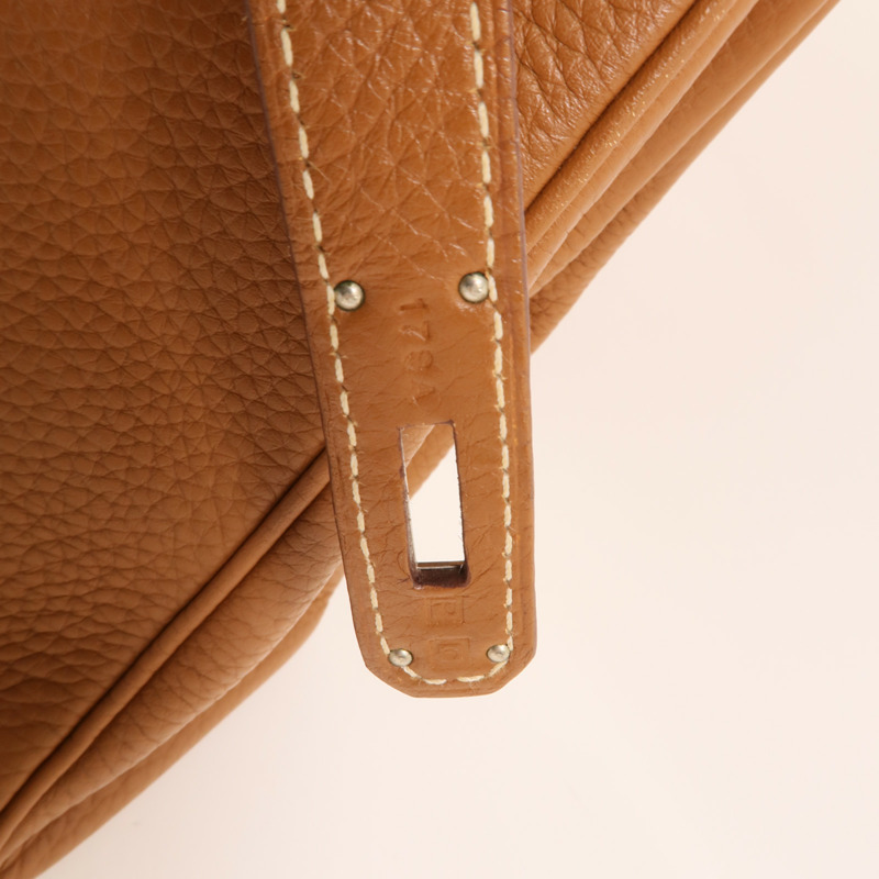HERMES Clemence皮革Kelly 32手挽肩背兩用袋Gold-6