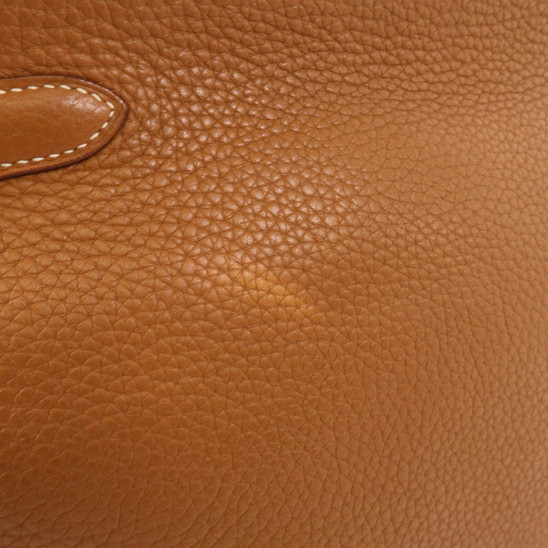 HERMES Clemence皮革Kelly 32手挽肩背兩用袋Gold-17