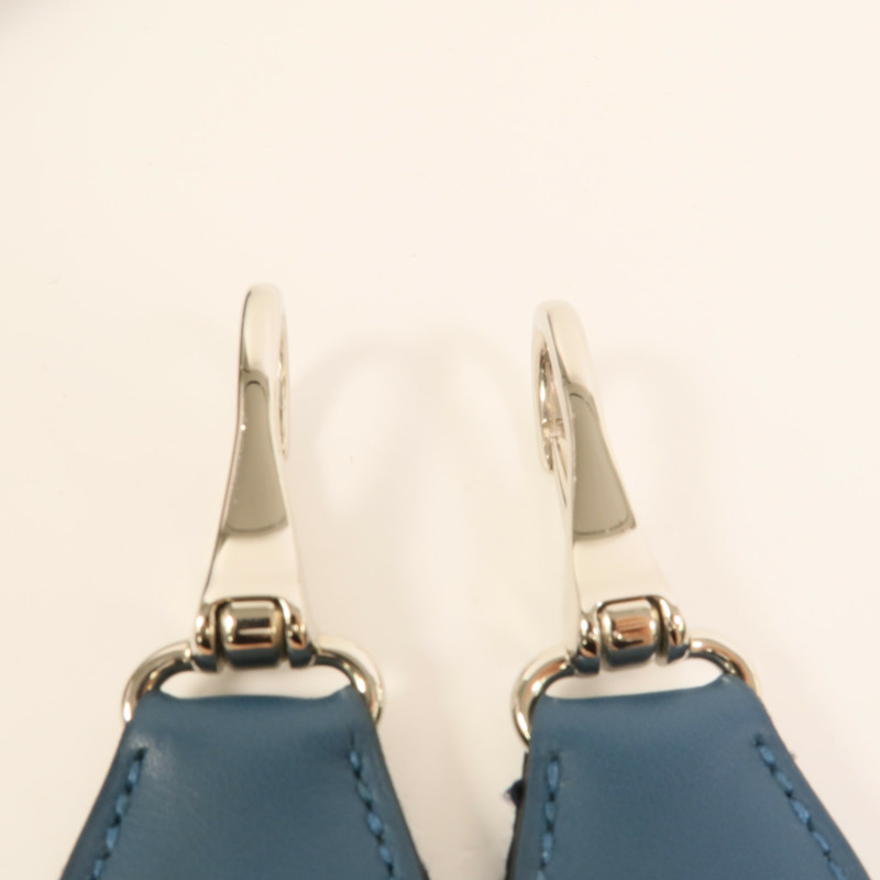 HERMES Swift皮革Berline 28銀扣肩背袋Bleu Colvert-8