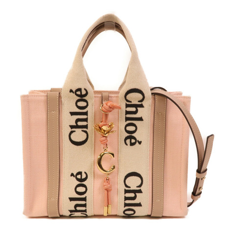 Chloe 帆布Woody Tote手挽肩背兩用袋