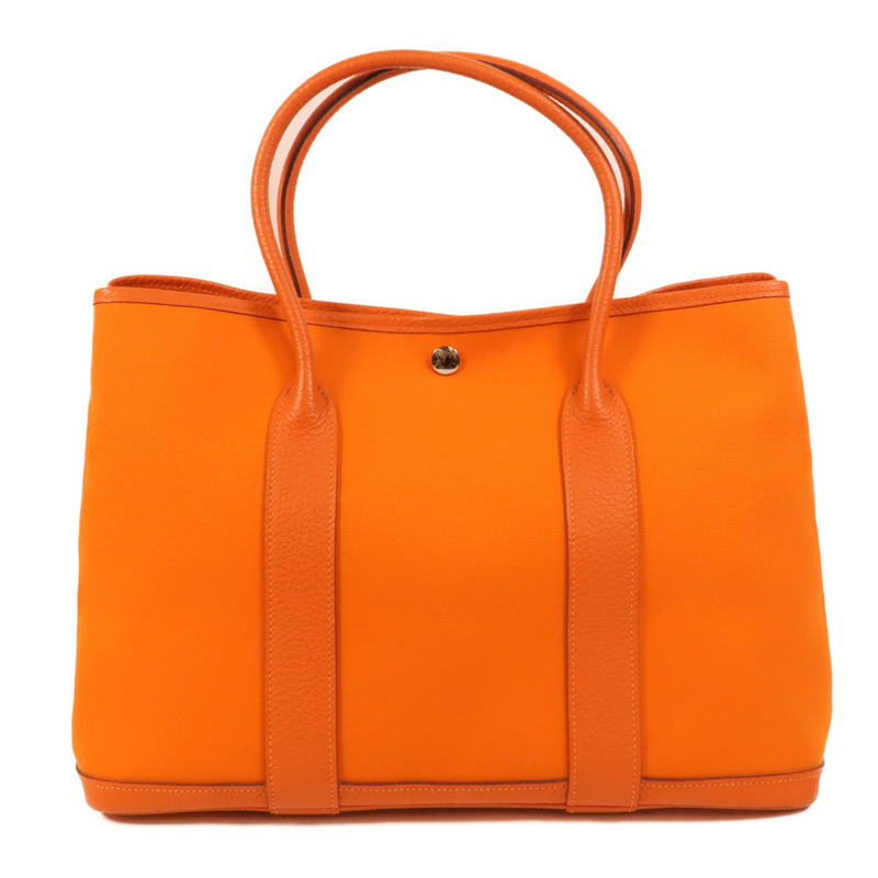 HERMES Toile Garden Party PM手挽袋Feu-1