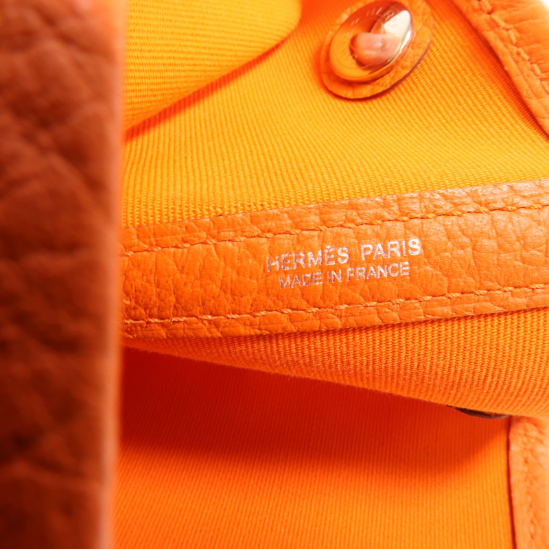 HERMES Toile Garden Party PM手挽袋Feu-6