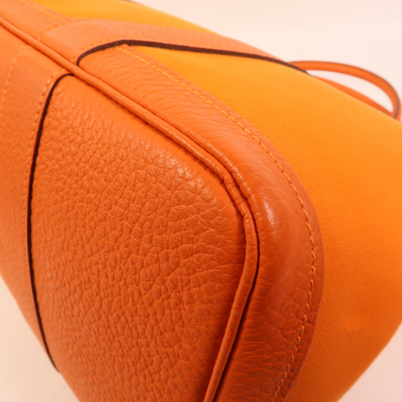 HERMES Toile Garden Party PM手挽袋Feu-11