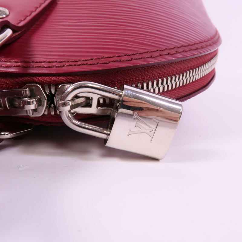 LOUIS VUITTON Epi Alma PM銀扣手挽袋-7