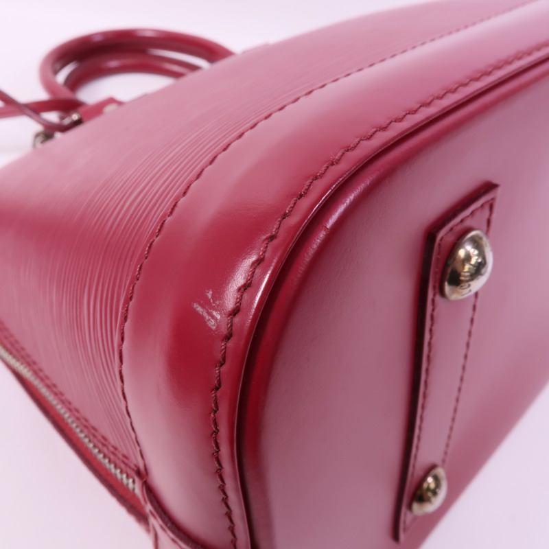 LOUIS VUITTON Epi Alma PM銀扣手挽袋-11
