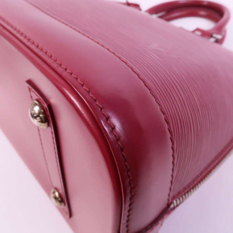 LOUIS VUITTON Epi Alma PM銀扣手挽袋-12