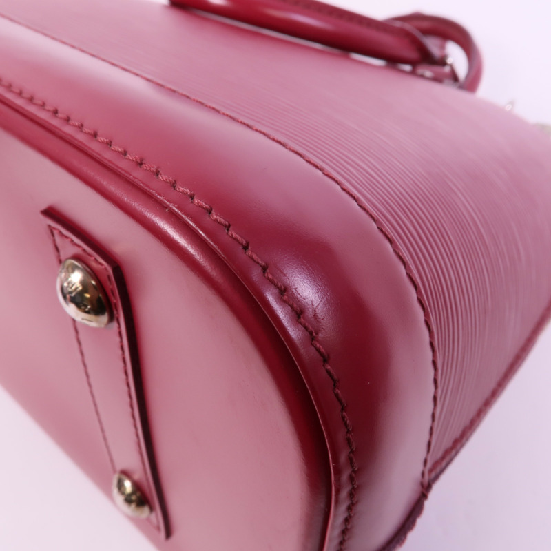 LOUIS VUITTON Epi Alma PM銀扣手挽袋-14