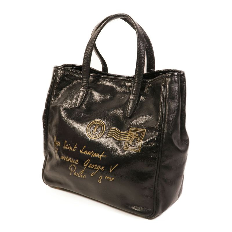 YVES SAINT LAURENT 漆皮皮革Tote Bag手挽袋-2