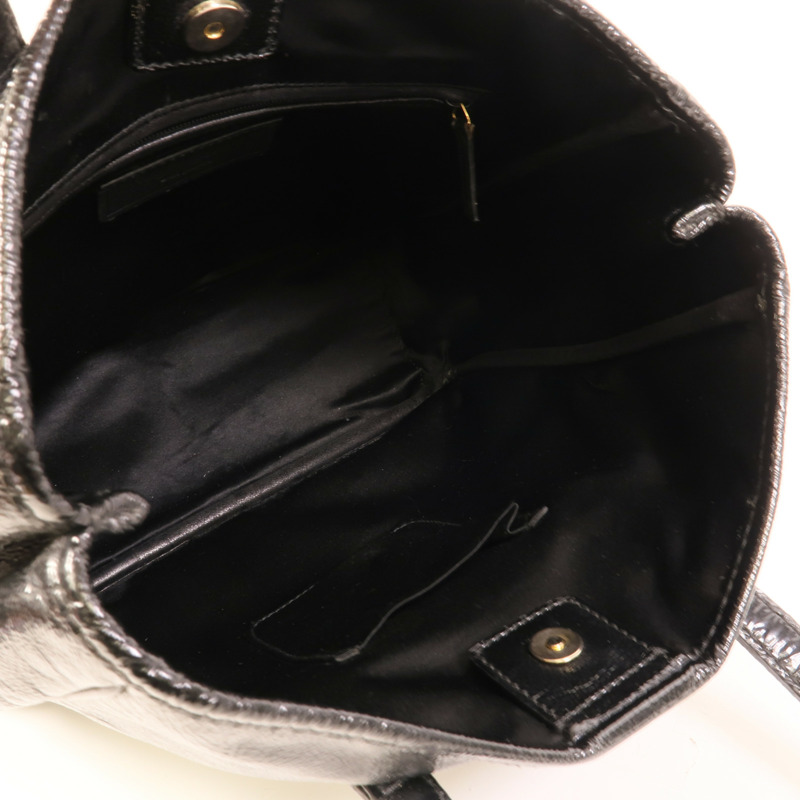 YVES SAINT LAURENT 漆皮皮革Tote Bag手挽袋-4