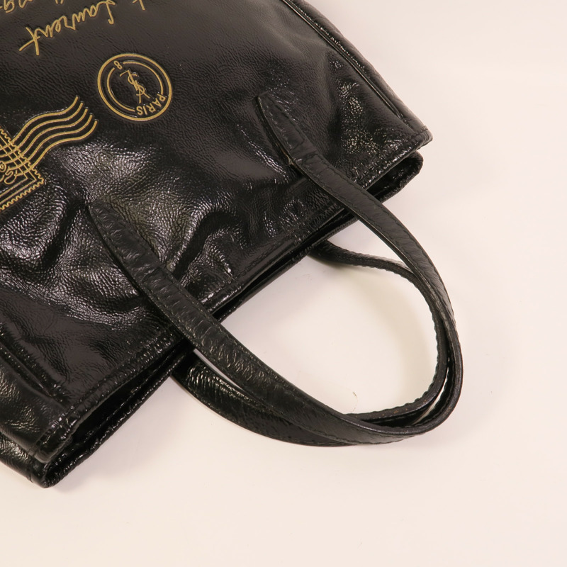YVES SAINT LAURENT 漆皮皮革Tote Bag手挽袋-5