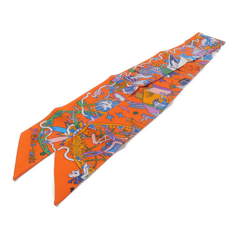 HERMES 絲質Twilly絲巾