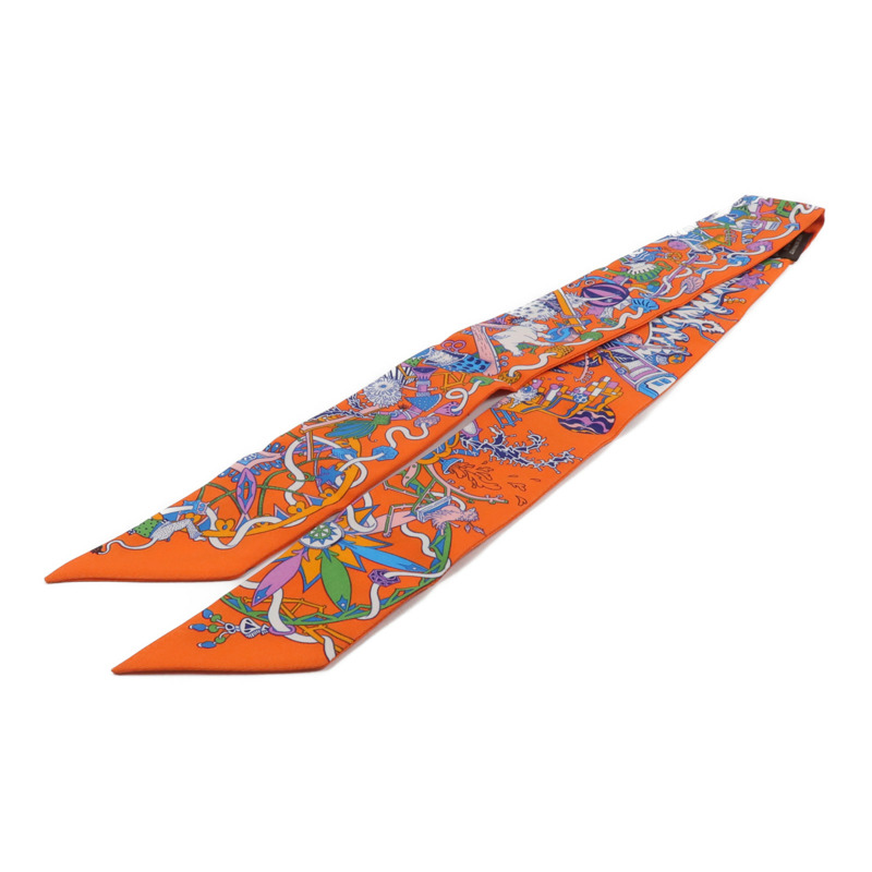HERMES 絲質Twilly絲巾-1