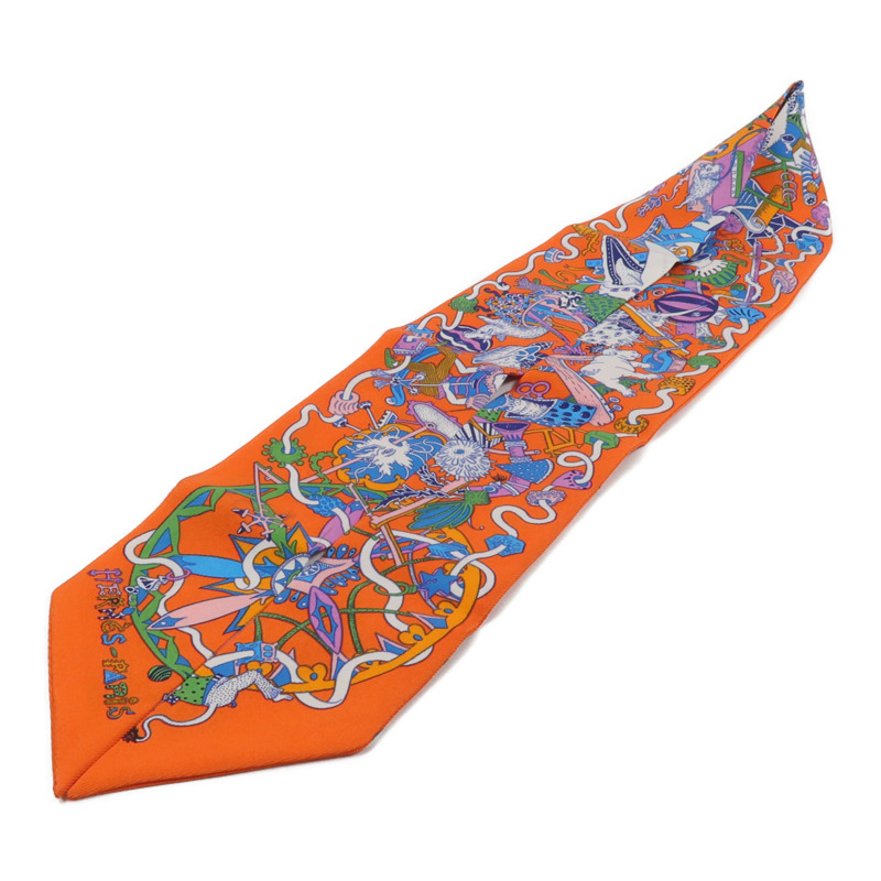 HERMES 絲質Twilly絲巾-2