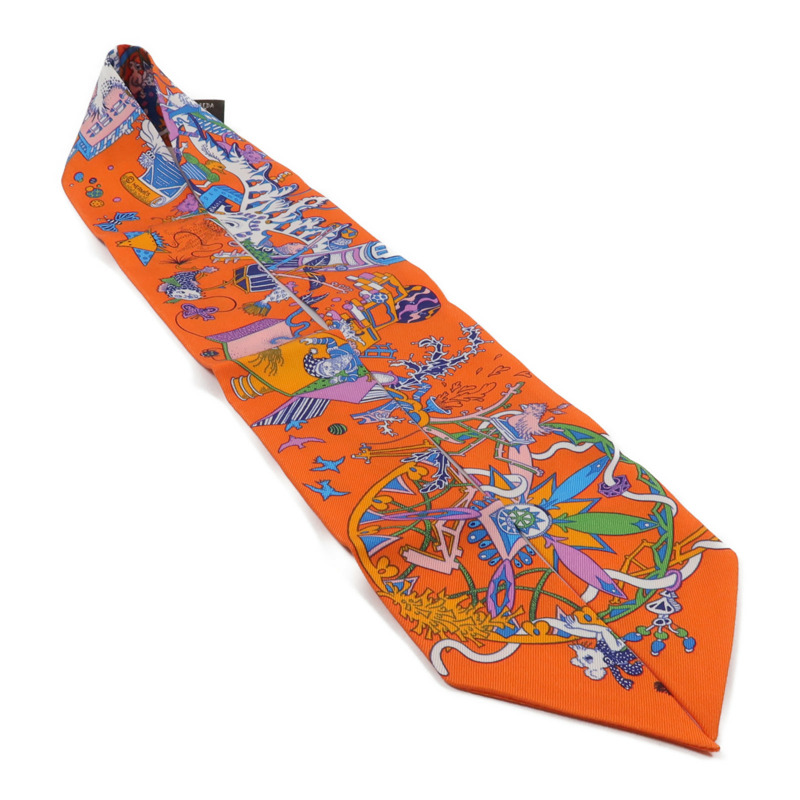 HERMES 絲質Twilly絲巾-3