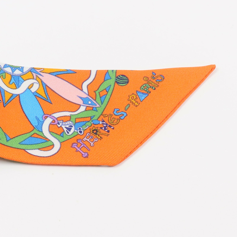 HERMES 絲質Twilly絲巾-4