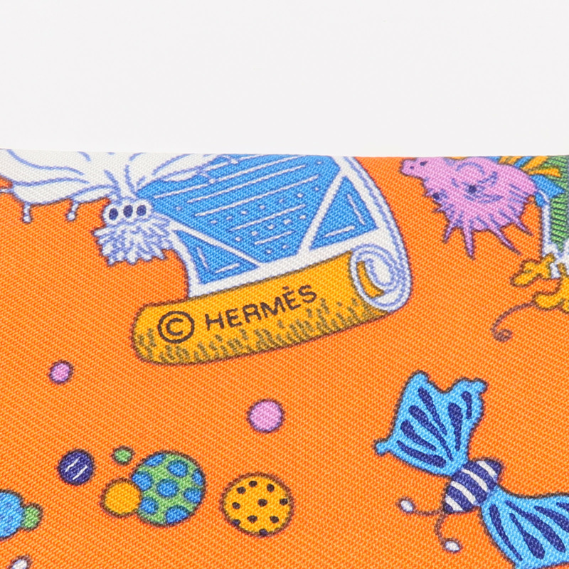 HERMES 絲質Twilly絲巾-5