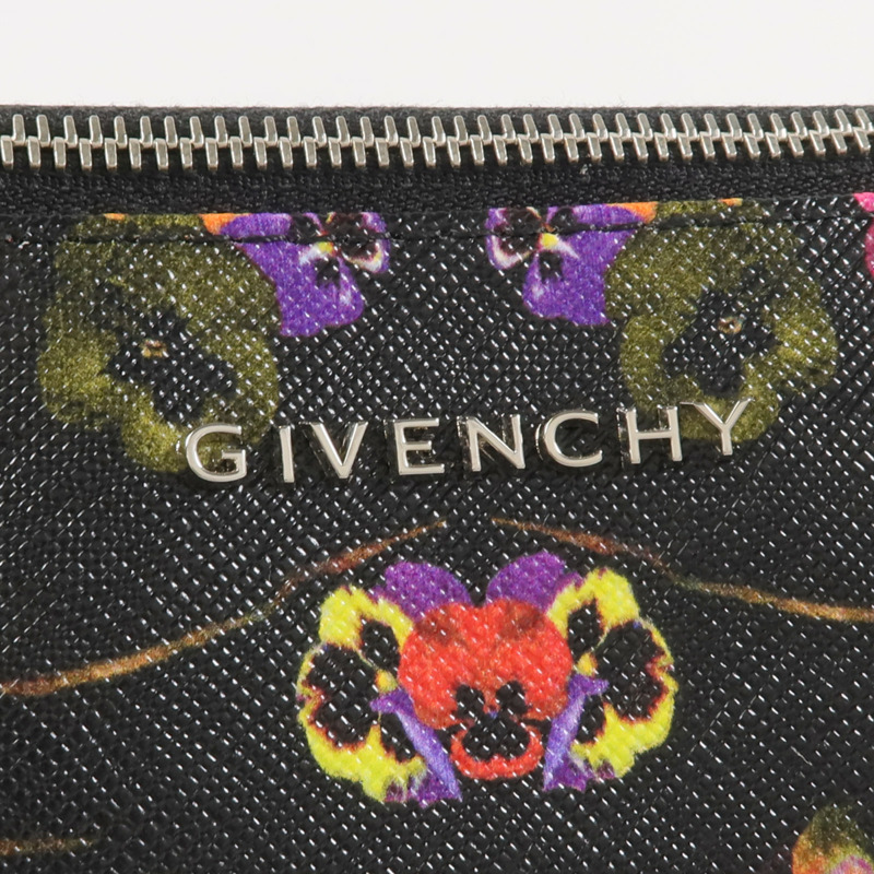 GIVENCHY 塗層帆布Night Pansy Pouch手拿包-5