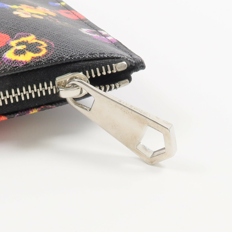 GIVENCHY 塗層帆布Night Pansy Pouch手拿包-8