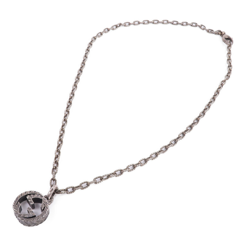 GUCCI 925純銀Interlocking Pendant項鍊-3