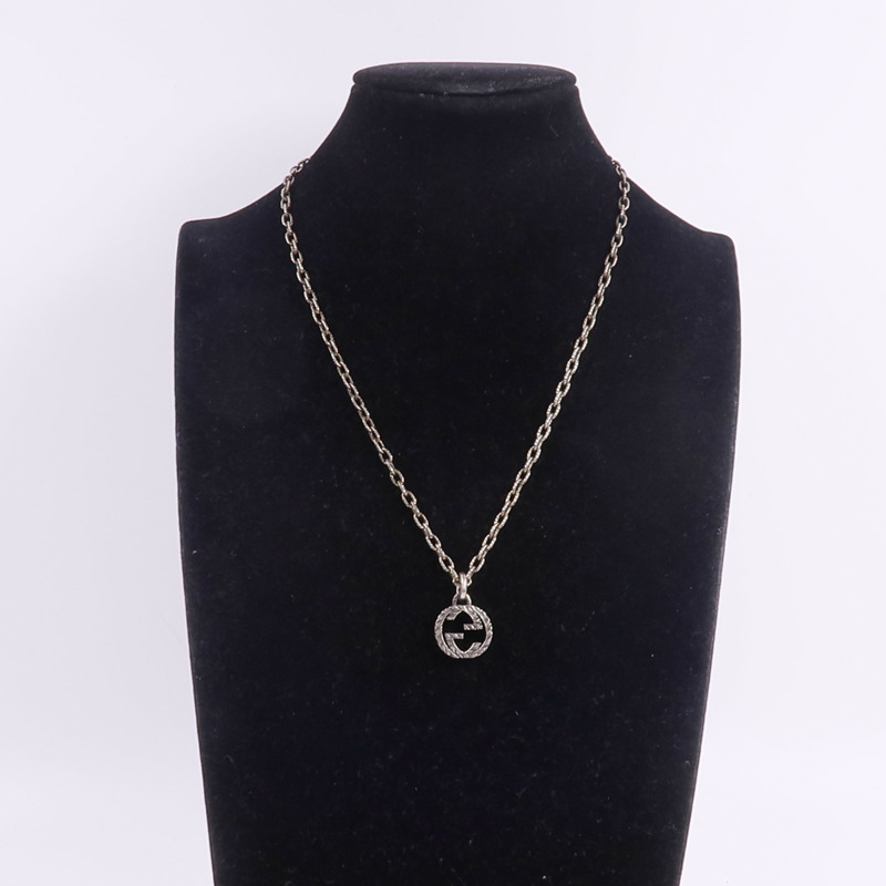 GUCCI 925純銀Interlocking Pendant項鍊-7
