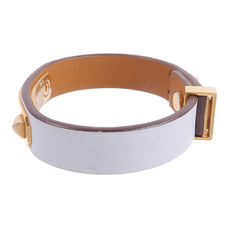HERMES Swift皮革As De Coeur Bracelet手帶Bleu Brume-1