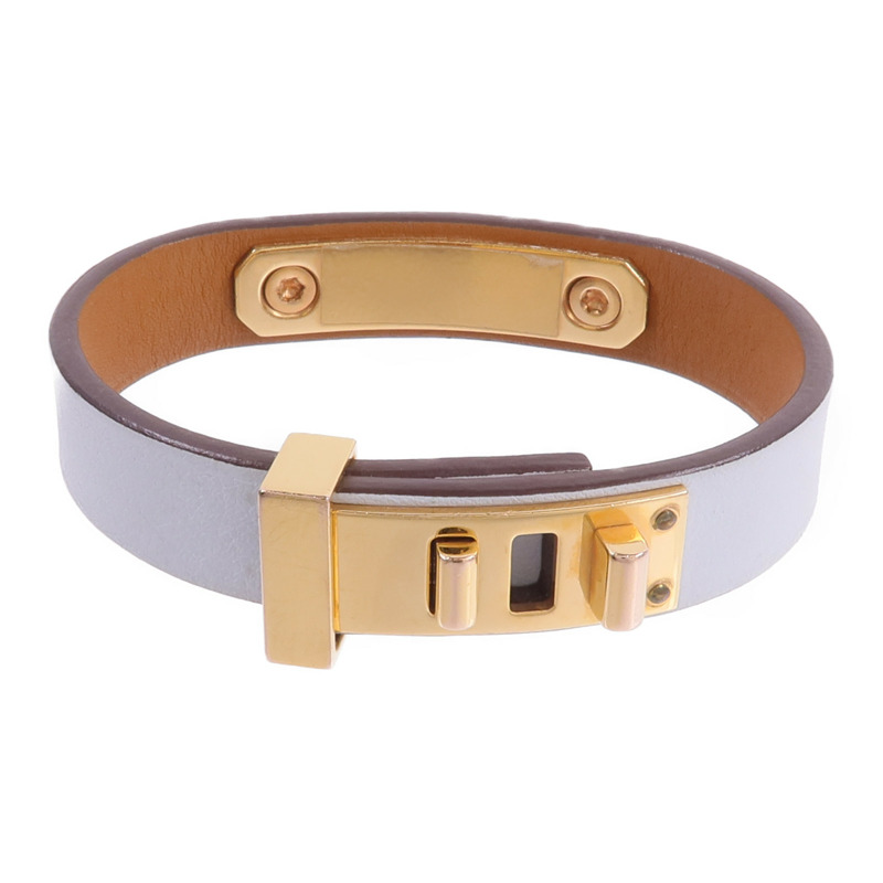 HERMES Swift皮革As De Coeur Bracelet手帶Bleu Brume-2