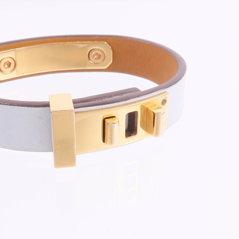 HERMES Swift皮革As De Coeur Bracelet手帶Bleu Brume-4