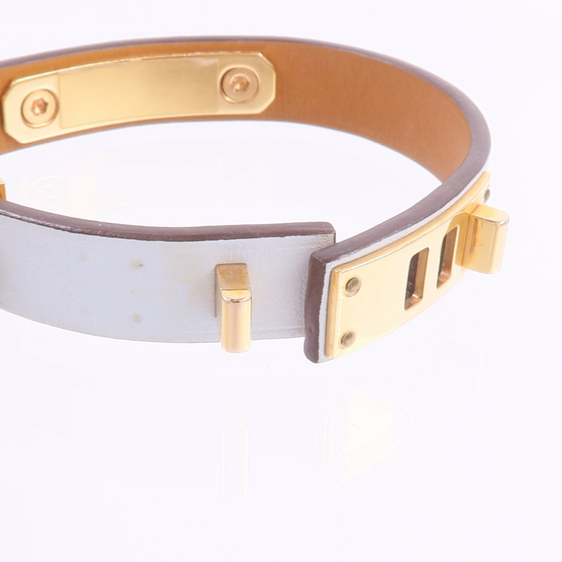 HERMES Swift皮革As De Coeur Bracelet手帶Bleu Brume-5