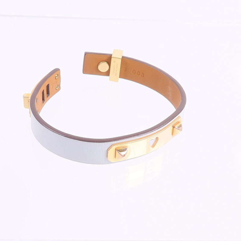 HERMES Swift皮革As De Coeur Bracelet手帶Bleu Brume-6