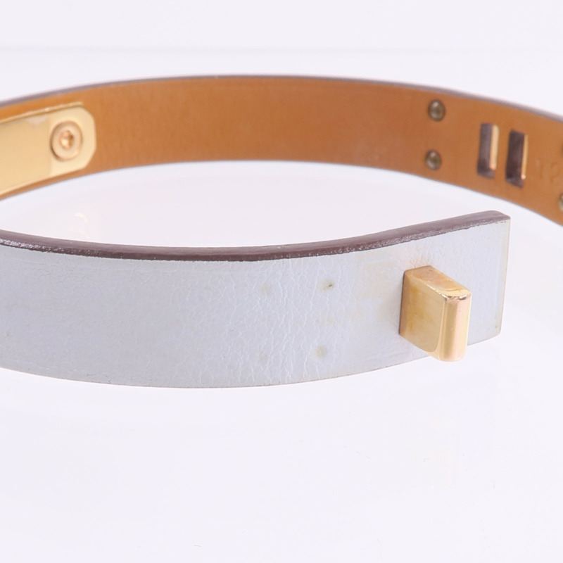 HERMES Swift皮革As De Coeur Bracelet手帶Bleu Brume-10