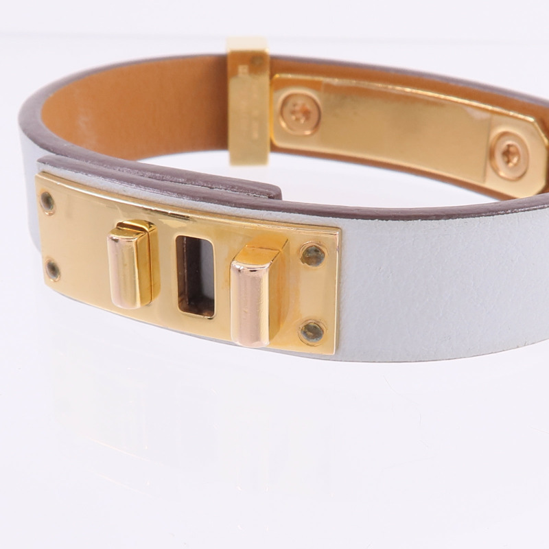 HERMES Swift皮革As De Coeur Bracelet手帶Bleu Brume-11