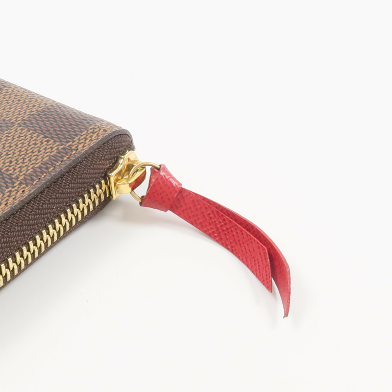 LOUIS VUITTON Damier Clemence Wallet金扣長錢包-10
