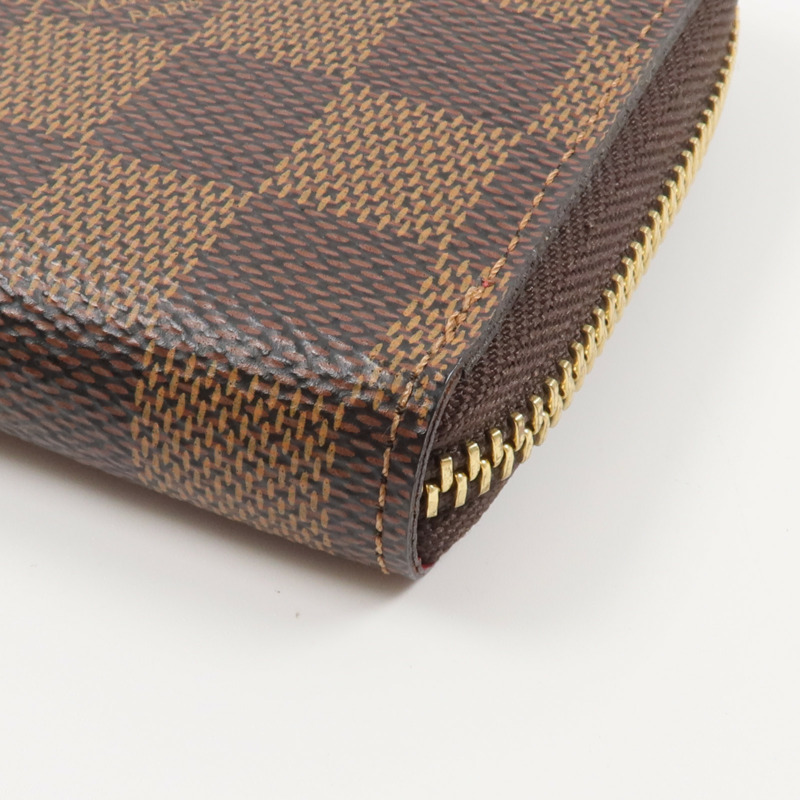 LOUIS VUITTON Damier Clemence Wallet金扣長錢包-12