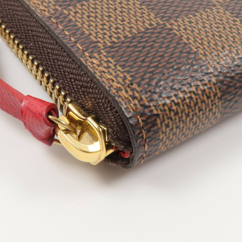 LOUIS VUITTON Damier Clemence Wallet金扣長錢包-13