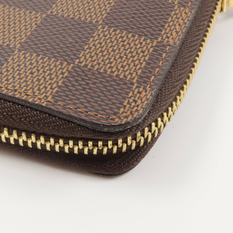 LOUIS VUITTON Damier Clemence Wallet金扣長錢包-15