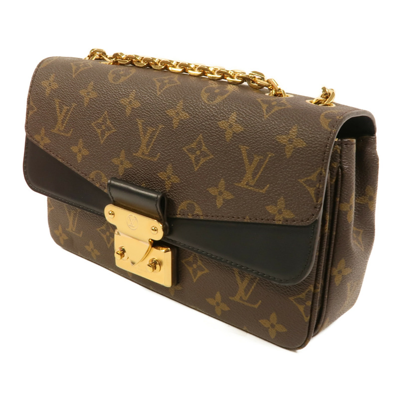 LOUIS VUITTON Monogram Marceau金扣肩背袋棕色-2