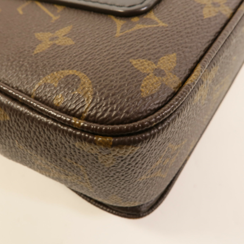 LOUIS VUITTON Monogram Marceau金扣肩背袋棕色-9